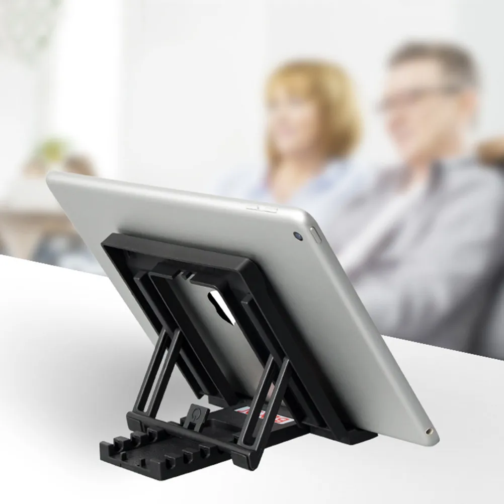 

Portable Universal Folding Mini Black Adjustable Tablet Holder Stand Stable Support for Gaming Reading Tablet Bracket