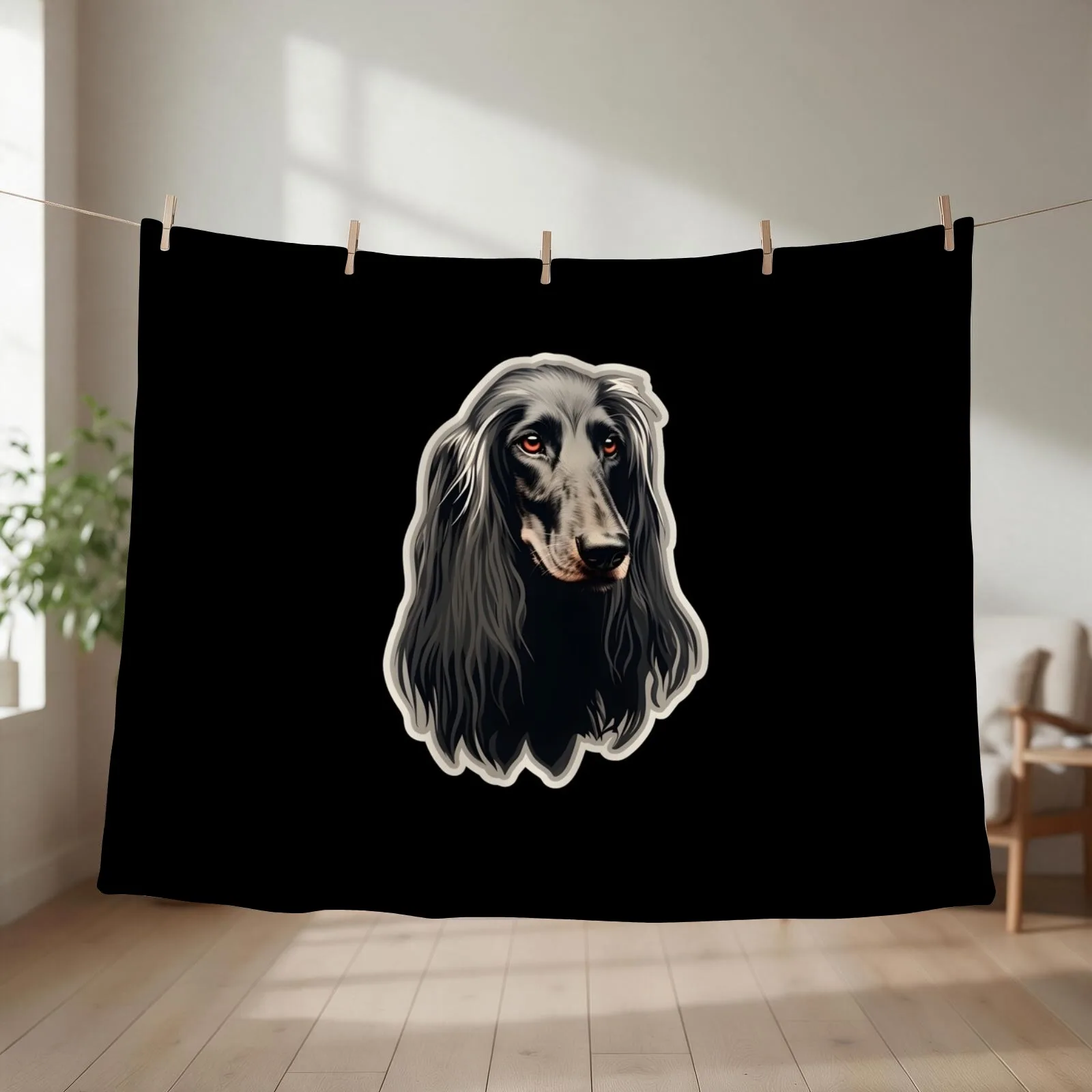 Afghan Hound Sticker Design Throw Blanket halloween Polar Comforter Sofa Quilt Blankets