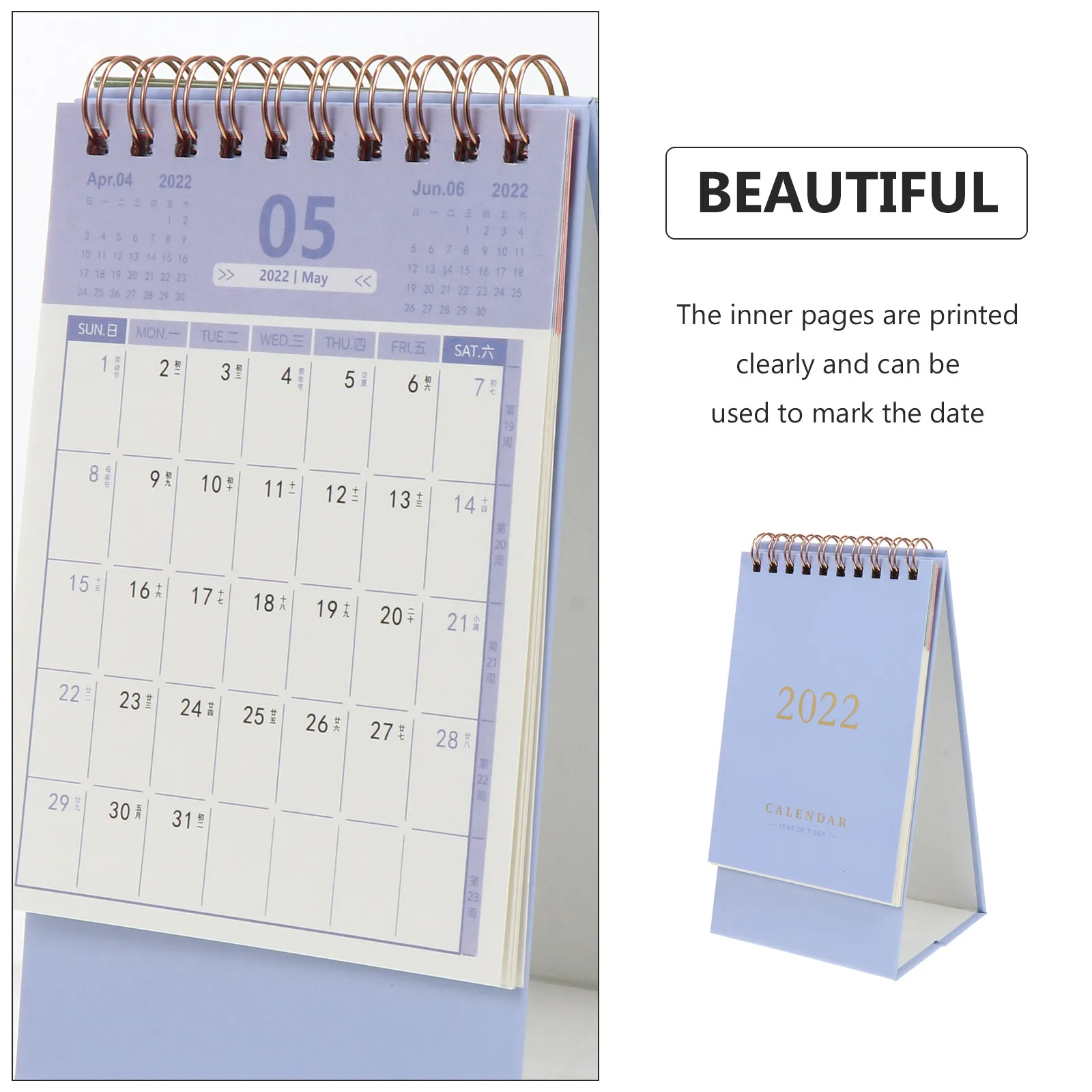 

1 шт. Простой календарь-блокнот, минималистичный бумажный настольный календарь на 2022 год, планировщик расписания, для записей, заметок, декора офиса и учебы