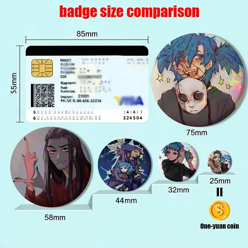 Larry Johnson Sal Fisher Sally Face Creative Round Badge Button Pin Bag Decor Fans Collection Friends Gift Brooch
