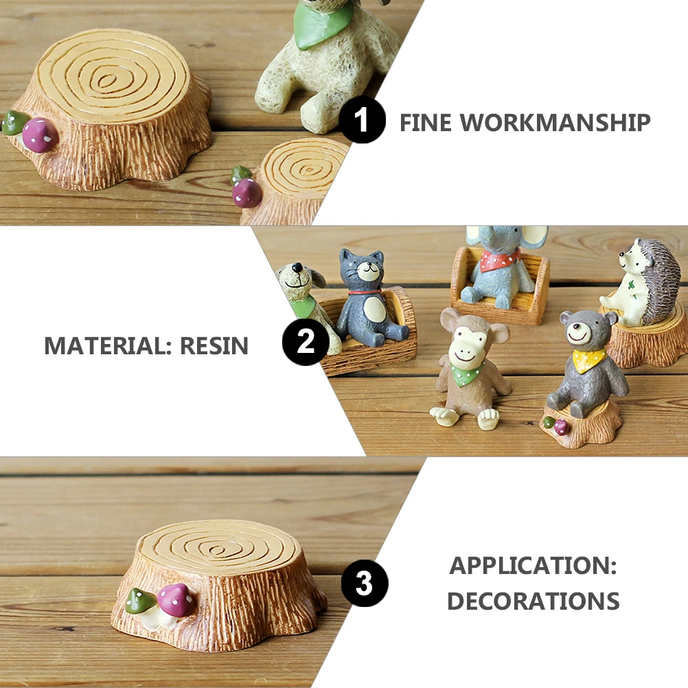 

Resin Tree Stump Decoration Miniature Garden nament Micro L Accessories Durable Bright ColorsOutdoor Decor