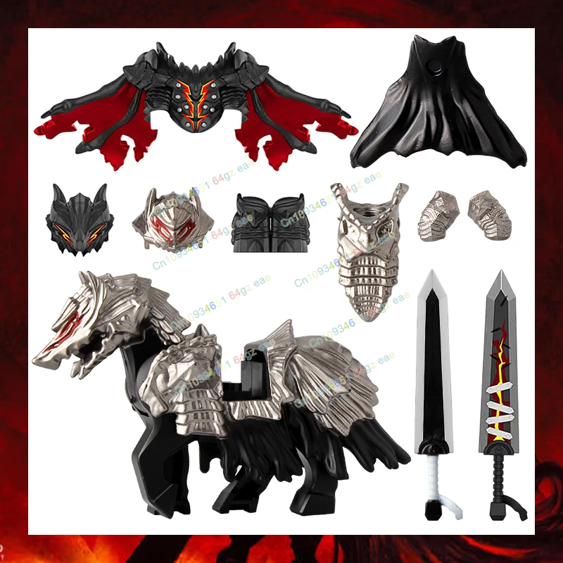 Anime Sword Accessories Armor MOC GP103 Comic Action Figures Building Blocks Dolls Collection Models Kids for Toys Gifts