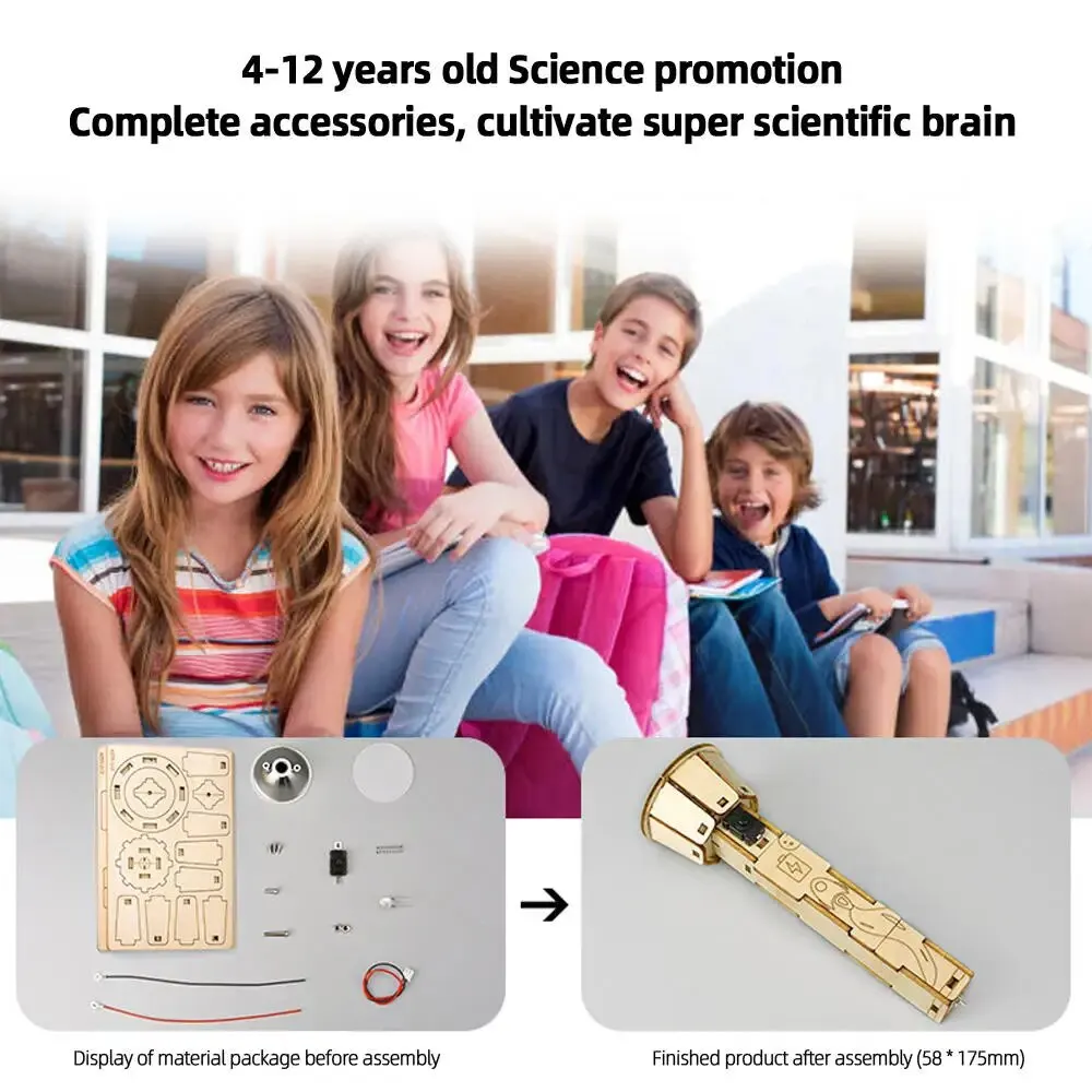 DIY Flashlight Kit - Build Your Own Flashlight, STEM Physics Science Learning Toy with Real Circuits & Bulbs, Educational Gift