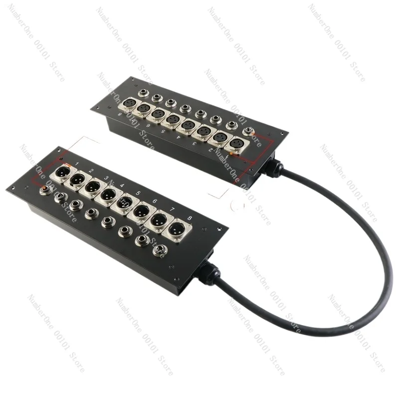 

4/6/8/12-Way Multi-Core Signal Cable Recording Studio Wall Plug Junction Box Audio Connection Cable Sound Card Hub XLR Box