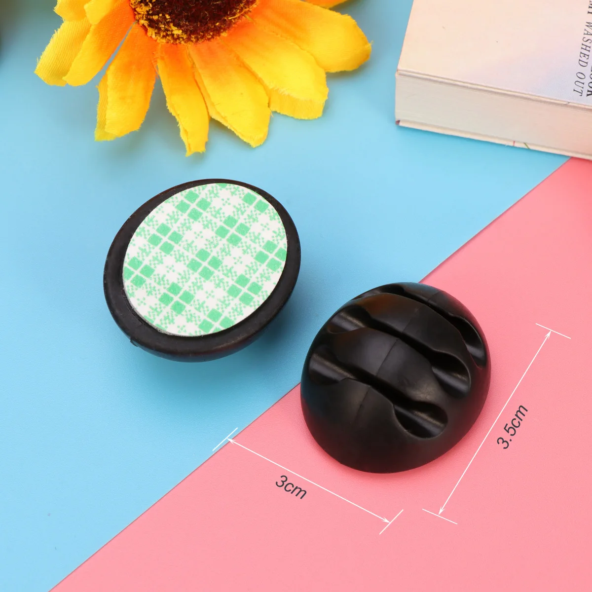 9Pcs Cable Clips Desktop Organizer with 3 Slot Designs for Pc Laptop Cord Management Black Cable Clips Cord Holder