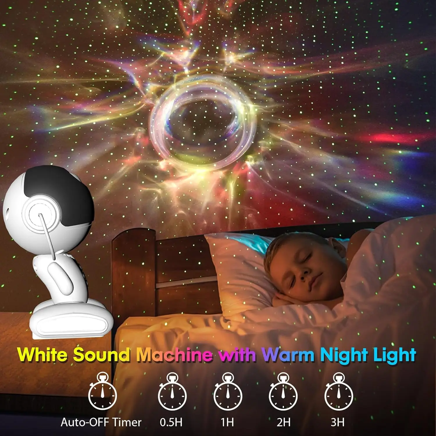 2024 new star robot projector bedroom atmosphere lamp music night light sky star plug-in projector lights