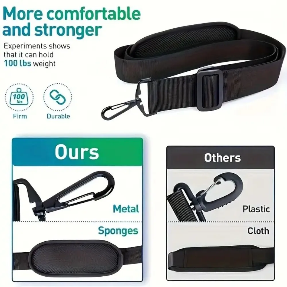 

Adjustable Length Trimmer Shoulder Strap Universal Fit Metal Clip Weeder Strap Ergonomic Design Nylon Belt
