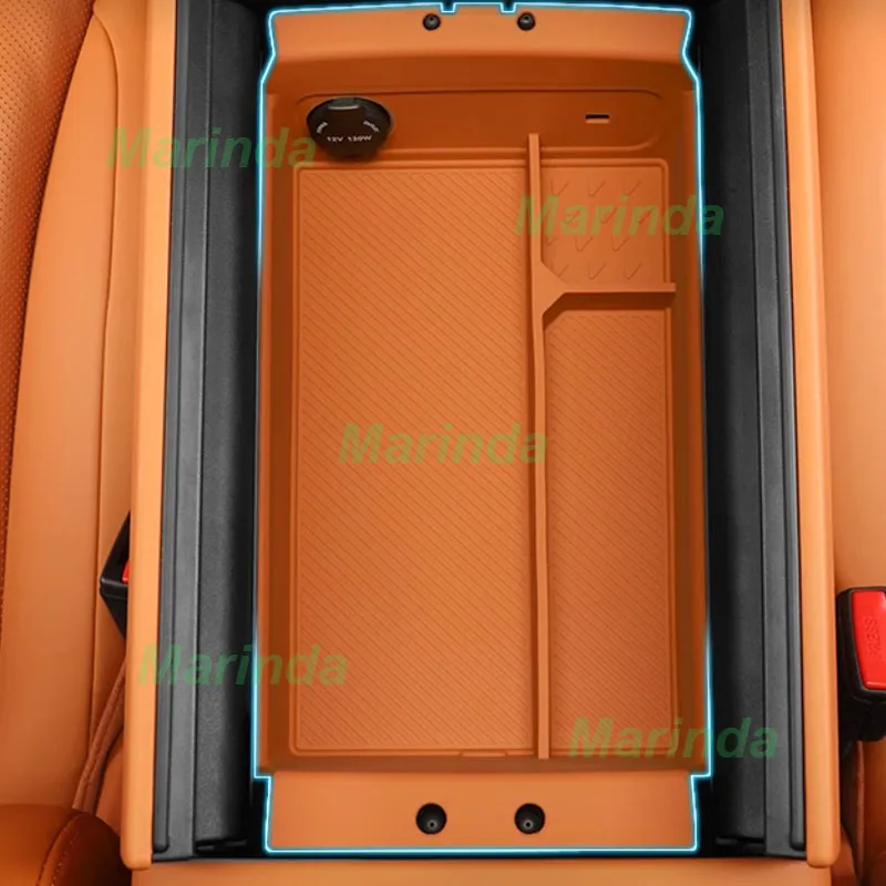 Car Armrest Silicone Storage Box for Huawei AITO M8 2025 Central Console Case Division Grid Storage Box Interior Accessories