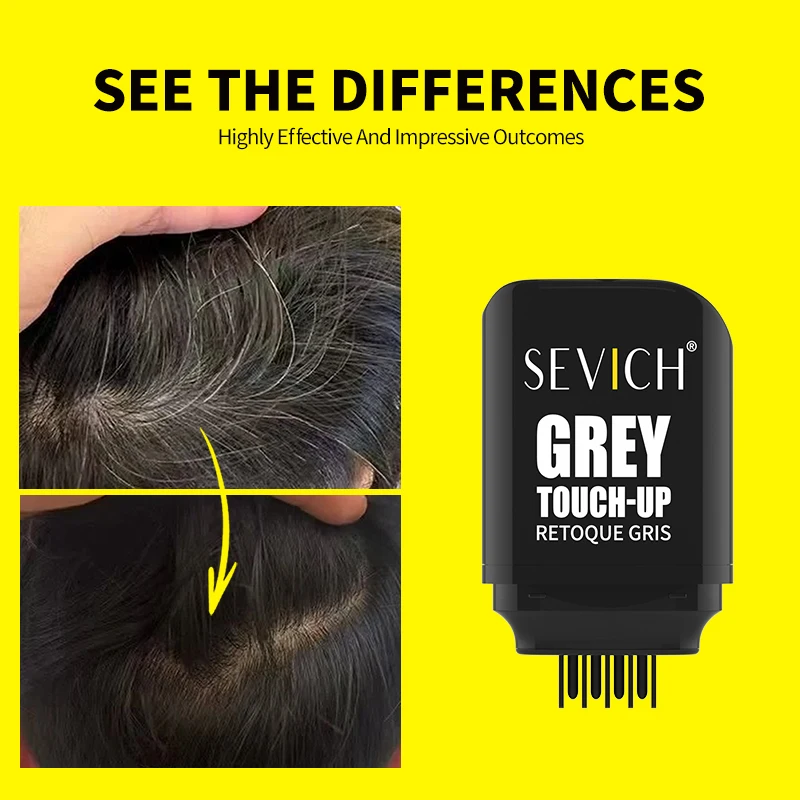 عصا صبغ الشعر لتغطية الشعر الأبيض، مشط صبغة شعر أبيض، قلم صبغ مؤقت للإصلاح الفوري، قلم تلوين مقاوم للماء #3