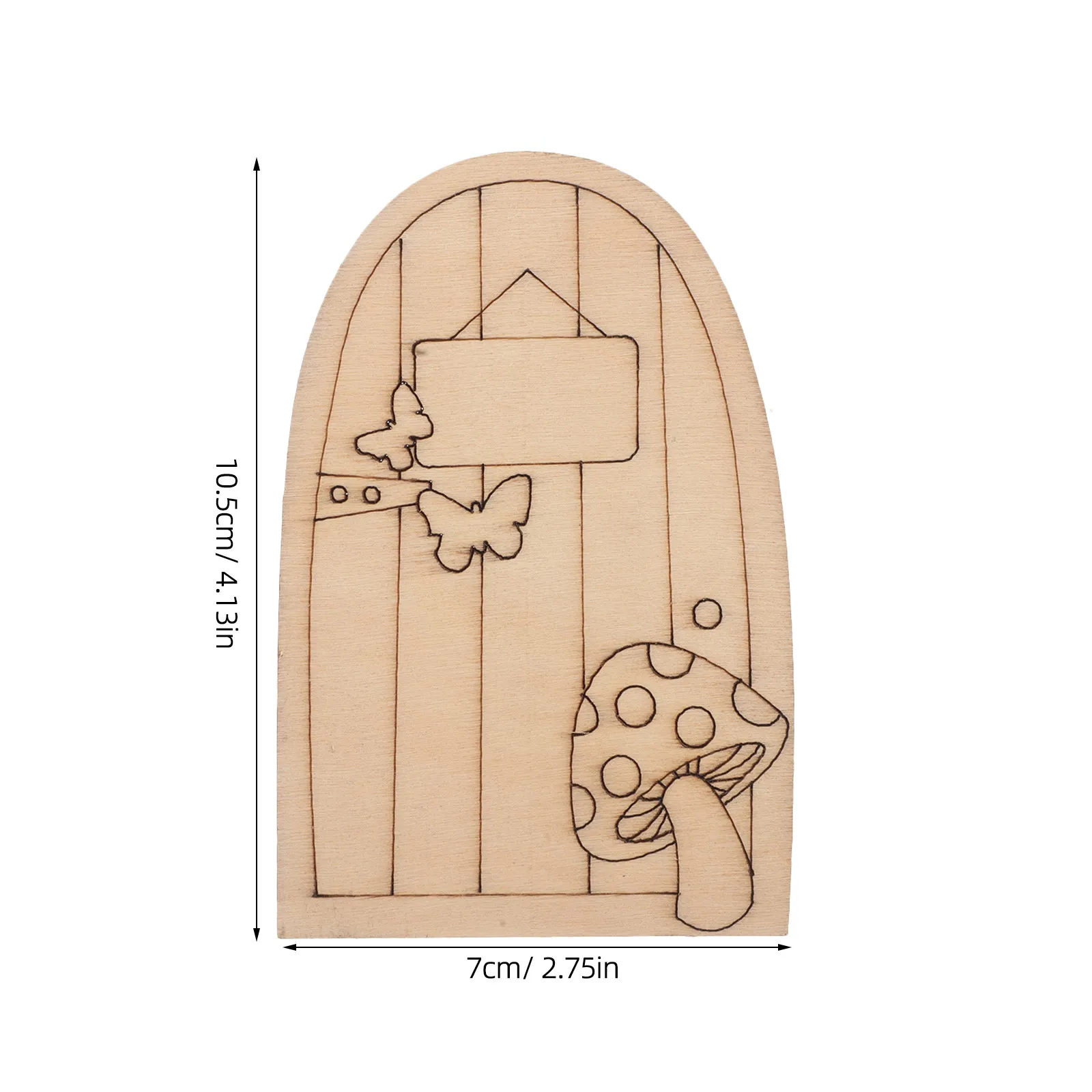 50-teiliges Feentür-Set aus Holz, Miniatur-Feenhäuser, DIY-Moos-Landschaftsornamente, Gartenzwerg-Türen, Gartenzubehör für Zuhause