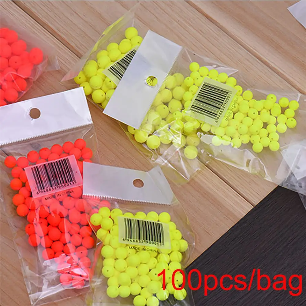 100PCS Hot EPS Stoppers Night Bottom Foam Floats Ball Beans Fishing Floats Beads
