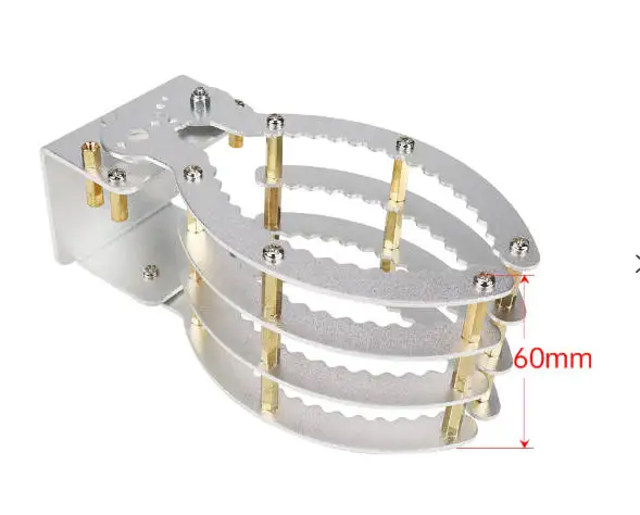 Silver Aluminum Alloy Gripper for Robot DIY