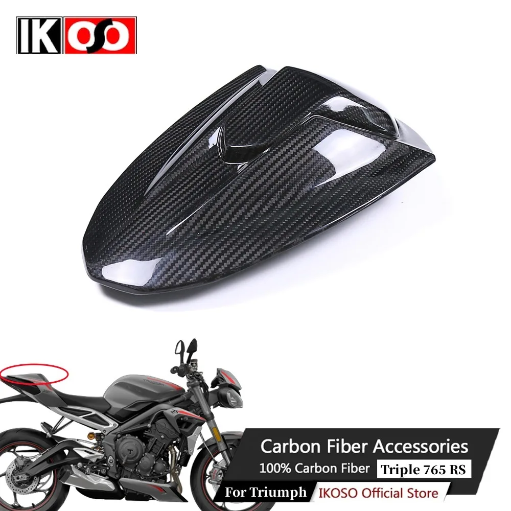 

100% 3K Carbon Fiber Motorcycle Tailstock Cover Rear Hump Fairings Kits For Triumph Triple 765 RS 2016 2017 2018 2019 2020 2021