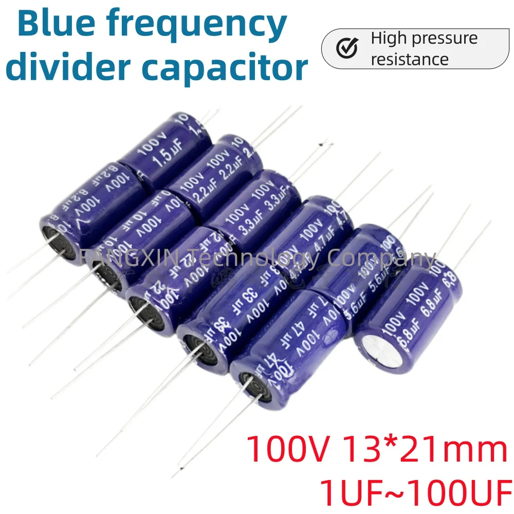 10pcs,100V NP Electrodeless Speaker Audio Capacitor Non Polarity Frequency 1UF 1.5UF 2.2UF 3.3UF-100UF Crossover Polypropylene
