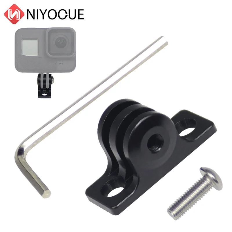 CNC Aluminum Alloy Tripod Adapter Mount for Gopro 12 11 10 9 8 OSMO Action 4 3 Yi SJcam for Insta360 Action Camera