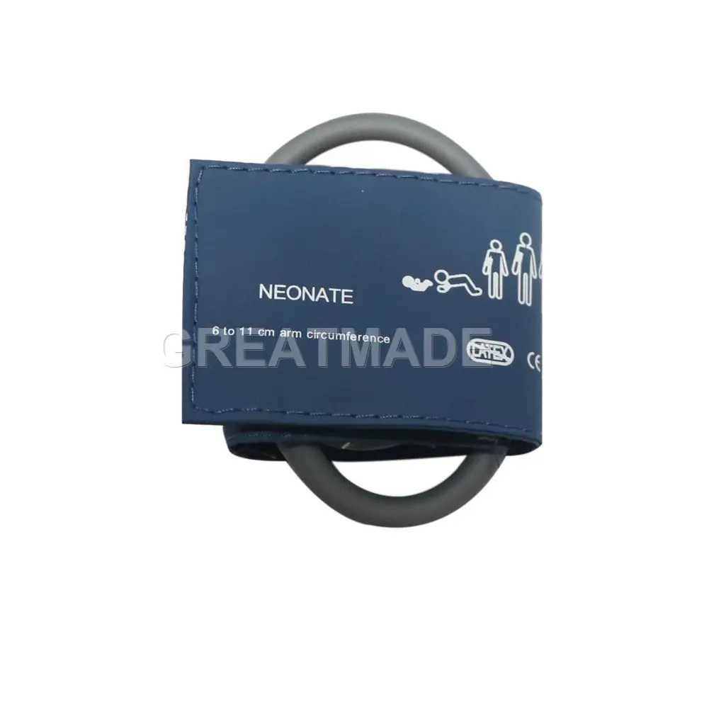 Blue Blood Pressure NIBP Cuff with Single Tube PU Leather Use with Mindray CSI Philips for Neonate Infant Child Adult THIGH
