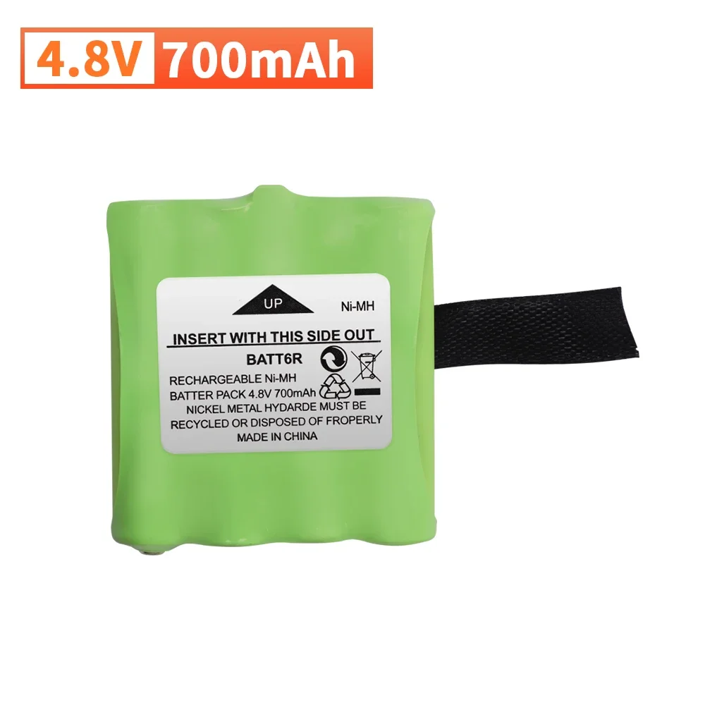 NI-MH 700MAH 4.8V بطارية قابلة للشحن لميدلاند BATT6R BATT-6R راديو بطارية حزمة 1-2 قطعة