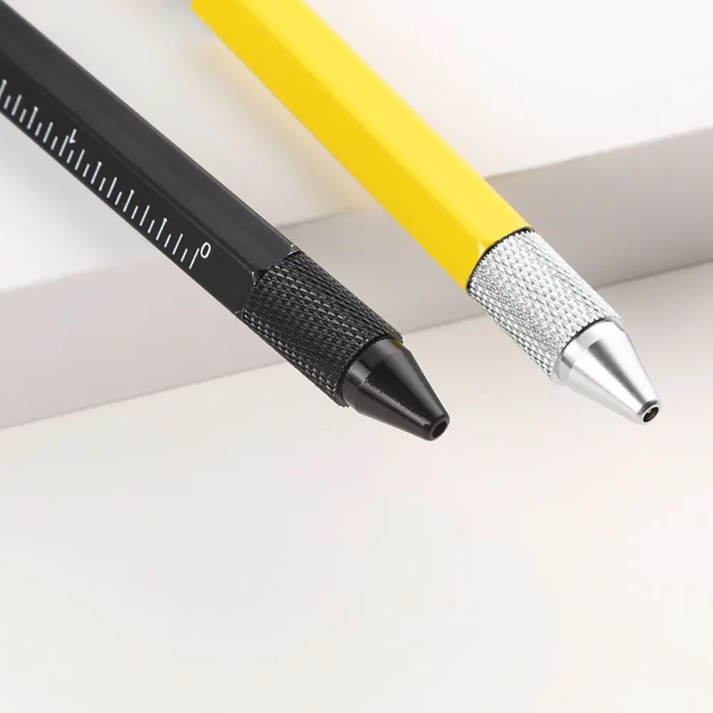 

Металлическая многофункциональная ручка 9-в-1 со светодиодной подсветкой, спиртовой уровень, отвертка, линейка, уличный инструмент, ручка, емкостная ручка, письменные принадлежности