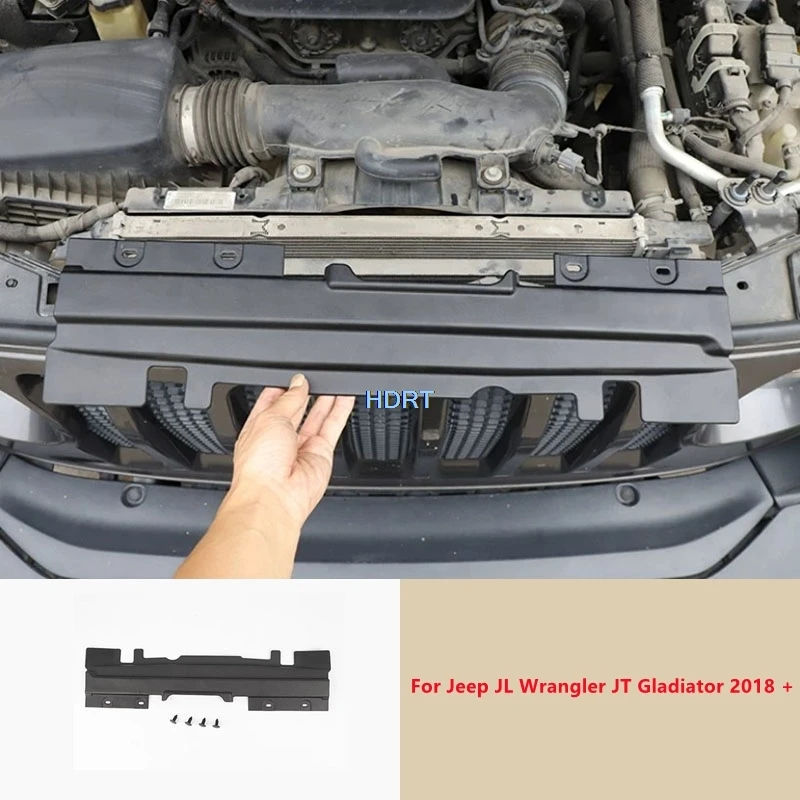 For Jeep JL Wrangler JT Gladiator 2018 + Car Styling Front Engine Bonnet Hood Radiator Cover Protector Decoration Accessories