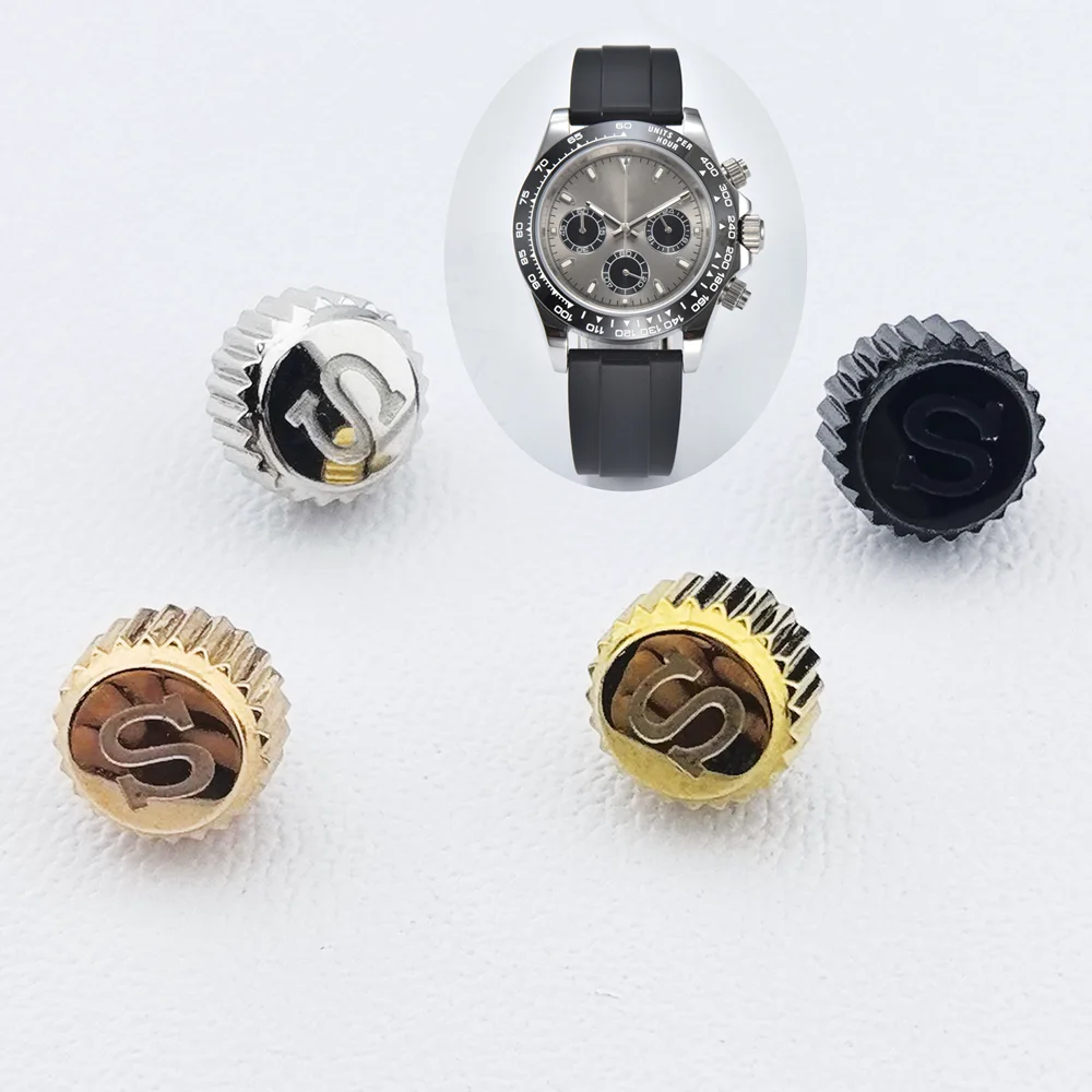 VK63 Crown Fscrew in case  Silver Black Gold Multi Color 