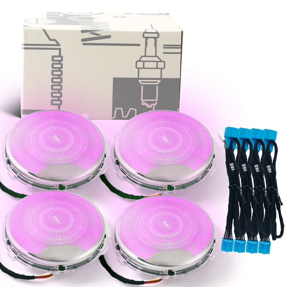 

Car Door Horn LED Speaker Mid-range Cover Led Decorative Ambient Light 64 Color For Mercedes Benz W213 W205 X253 C/E-class/GLC