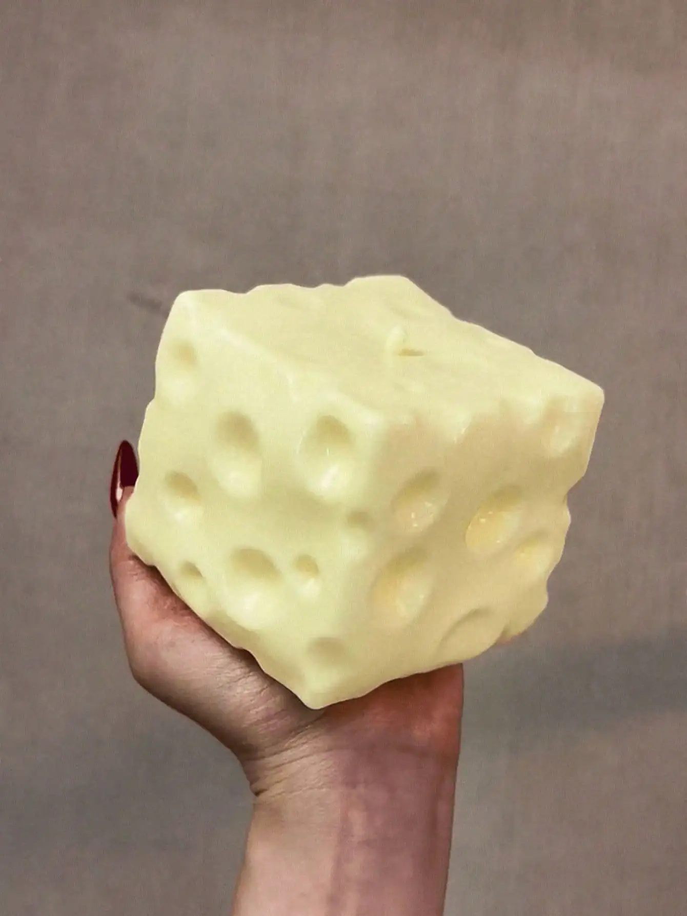 

Jumbo Cheese Cube Stress Ball, Soft Realistic Shapeable Squeeze Toy, Non-Bounce Fidget Toy, ASMR Sensory Anti-Stress Ball, Creative Gift for Birthday, Holiday, Easter, Halloween, Christmas and Party Favors