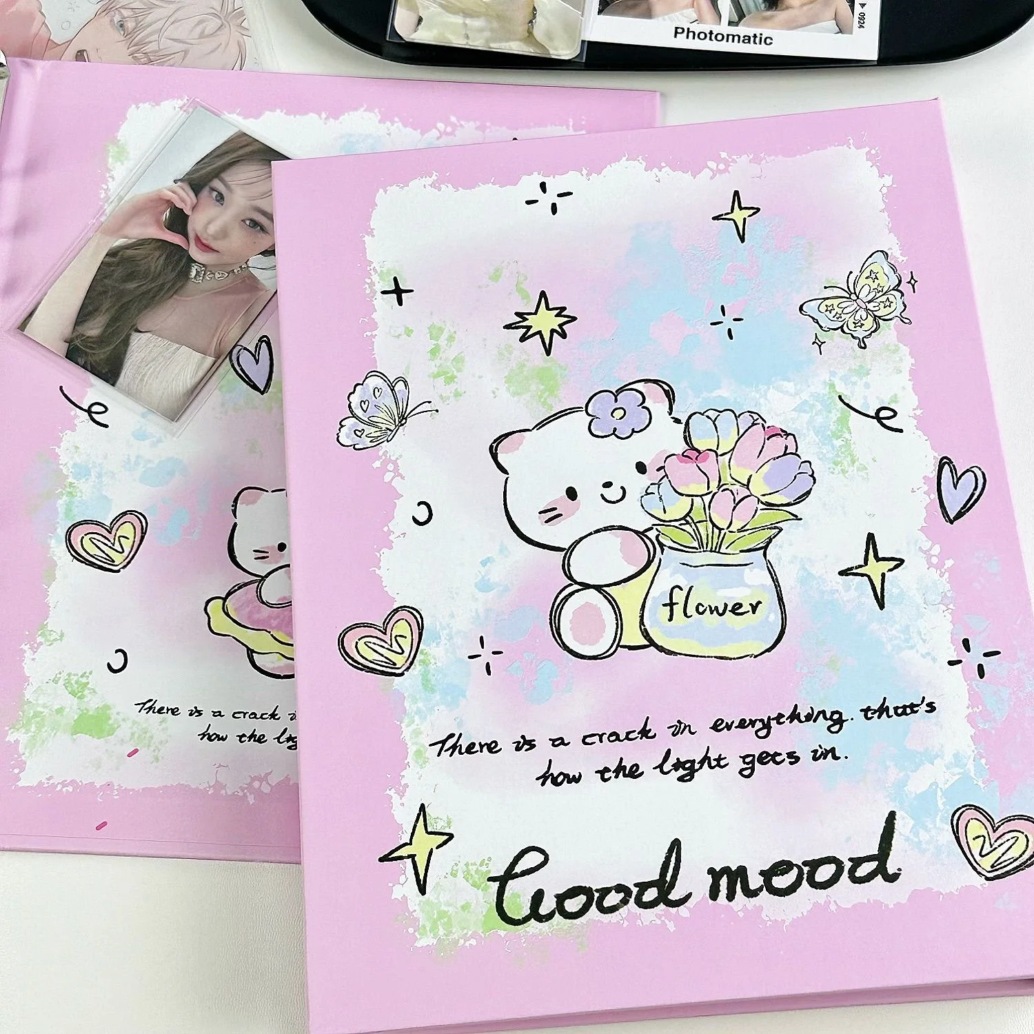 IFFVGX Butterfly A5 Binder Photocard Holder Kpop Idol Photo Album Kawaii Photocards Collect Book Album for Photographs 포토카드 포장용품