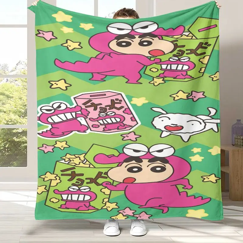 Funny C-Crayon Shin-chans Cartoon Soft Flannel Throw Blanket,Cozy Warm Blanket for Bed,Sofa,Living Room,Picnic,Home Decor,Gift