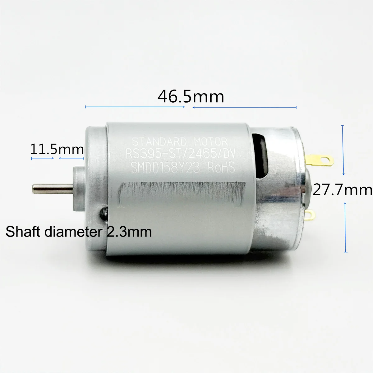 Moteur STANDARD RS395 DC 12V 24V 11500 tr/min, couple élevé muet 395 moteur à balais de carbone pour sèche-cheveux électrique