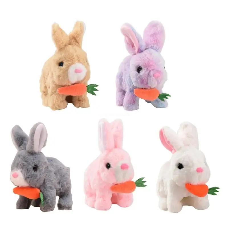 

Electric Plush Cartoon Rabbit Hopping Toy for Children Appease Toy Dropship