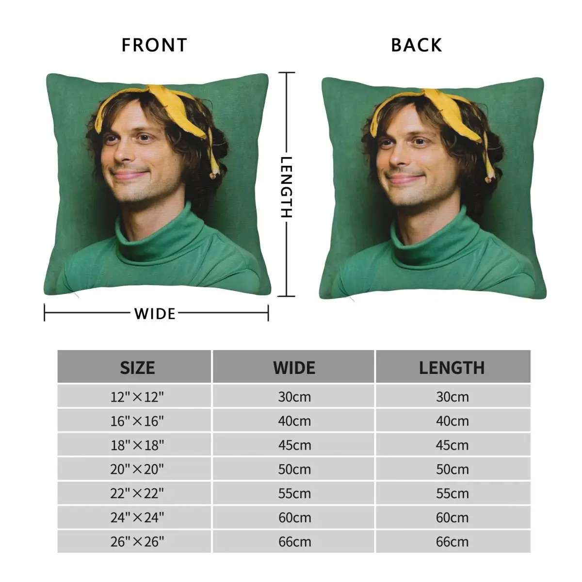 Matthew Gray Gubler Criminal Minds Square Pillowcase Polyester Linen Velvet Pattern Decor Throw Pillow Case Home Cushion Cover