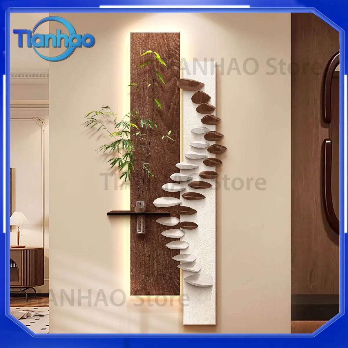 Vintage Style Entryway Wall Art for Bubu Gao Sheng Decorative Painting for Living Room Hallway Above Door Wall Hanging with