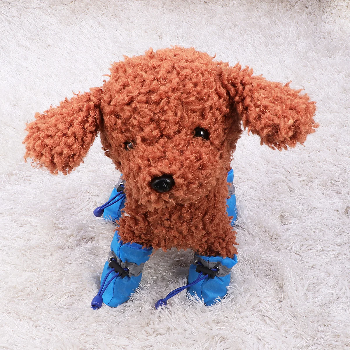 

4Pcs Pet Dog Rain Shoes Nylon Cotton Outdoor Snow Booties Socks Anti- Footwear for Small Dog Puppies