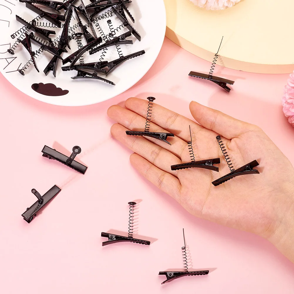 30Pcs Iron Alligator Hair Clips Findings Spring Hair Clips Iron Hairpin DIY Creative Hair Clip Materials For Women Girls