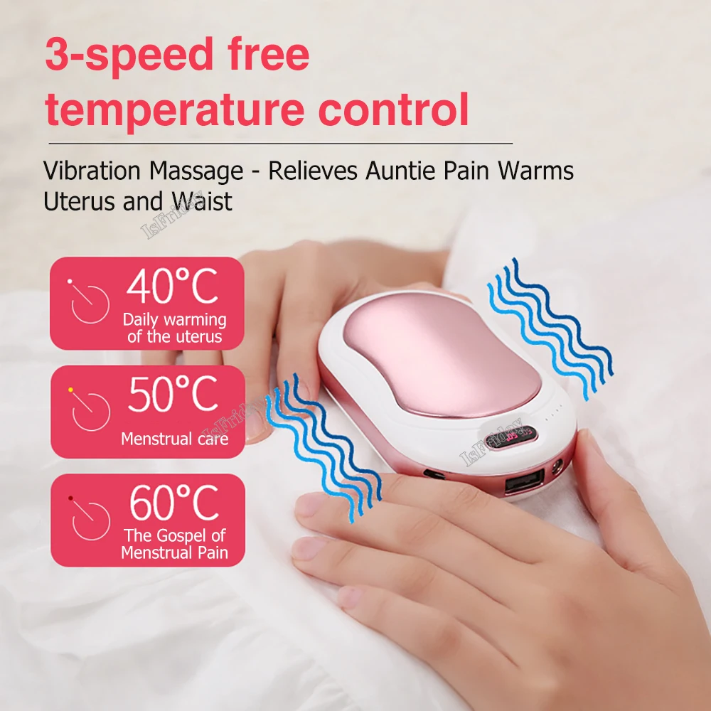 Hand Warmer Sleeves Stove Warmers Rechargeable 10000mah Portable Battery Double Side Heating Temperature Display Handy Warming