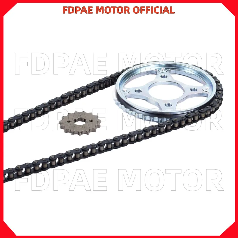 Chain / Large and Small Sprockets / Three-piece Set for Wuyang Honda Wh150-3-3a-3b-3c