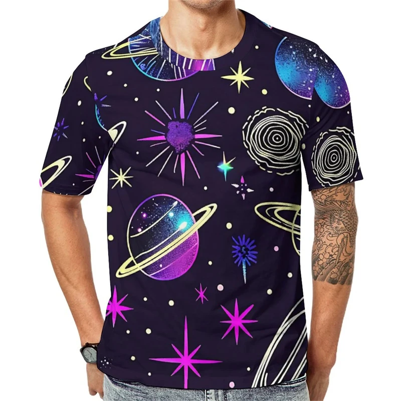 Universe Planet Space Galaxy T-shirt Men Women Kids Tee Shirts 3D Printing Harajuku Cool Designs Tees Fashion Streetwear Tops