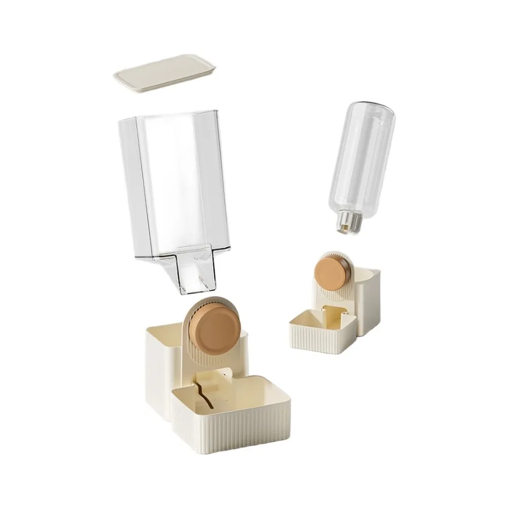 For small Animal Feeding Solution with Hanging Automatic Feeder and Integrated Water Bottle for Consistent Nutrition