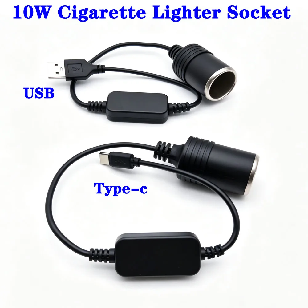 

For Car Cigarette Lighter Socket USB 5V 12V Converter Adapter Wired Controller Plug Connector Adapter Auto Interior Accessories