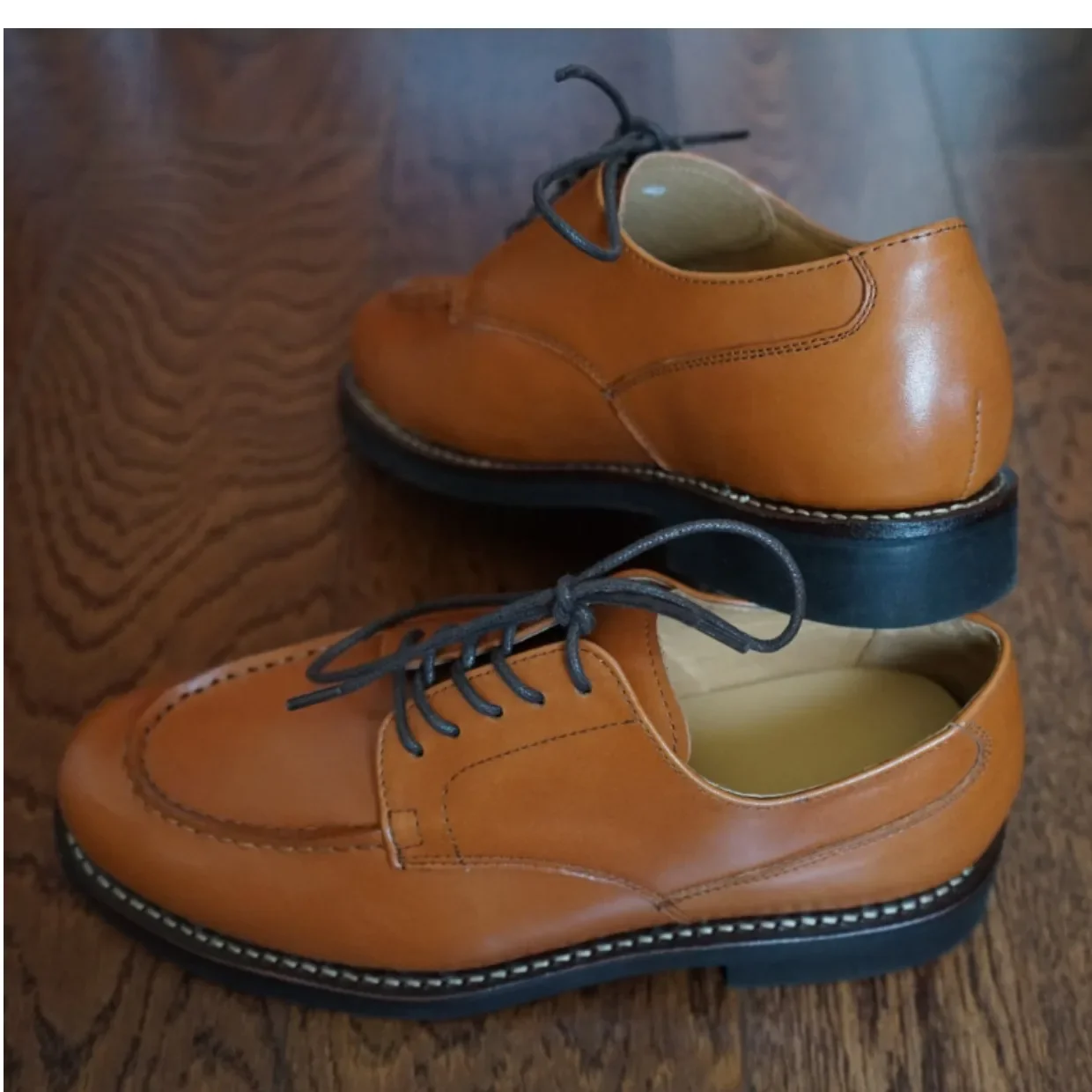 Goodyear-Welding Retro Classic Derby Round Toe Men's  Leather Shoes Formal Casual Business Men's Genuine Leather Shoes