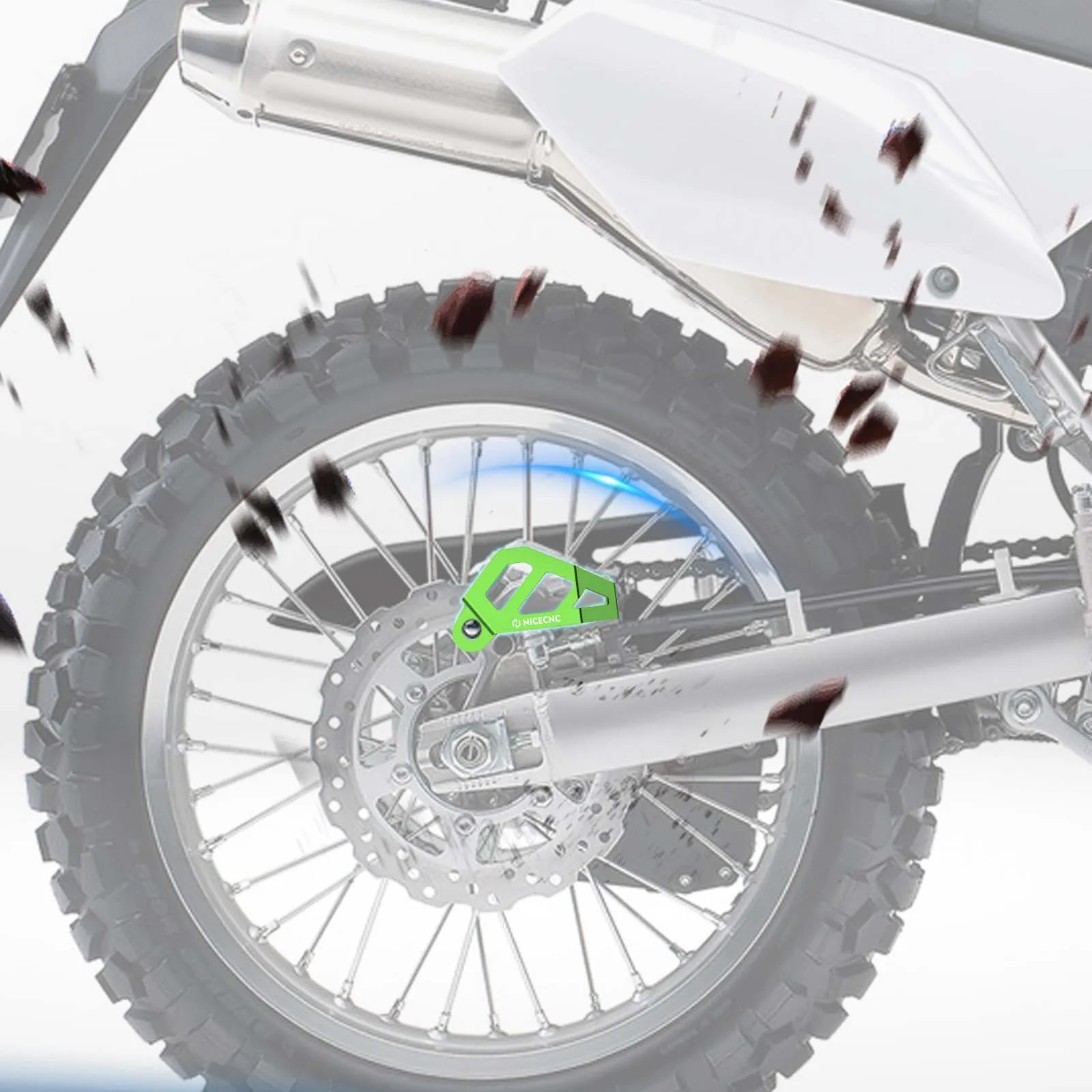 

NICECNC Rear Caliper Guard Cover Protector For Kawasaki KX 125 250 500 KDX 200 200R 1997-2002 KLX250S 2010-2014 KLX250 2018-2020