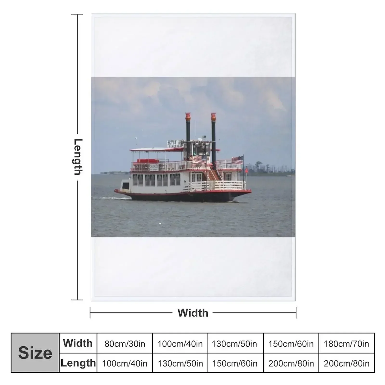 Betsy Ann Riverboat Throw Blanket Multi-Purpose Thin Soft Beds Loose Blankets