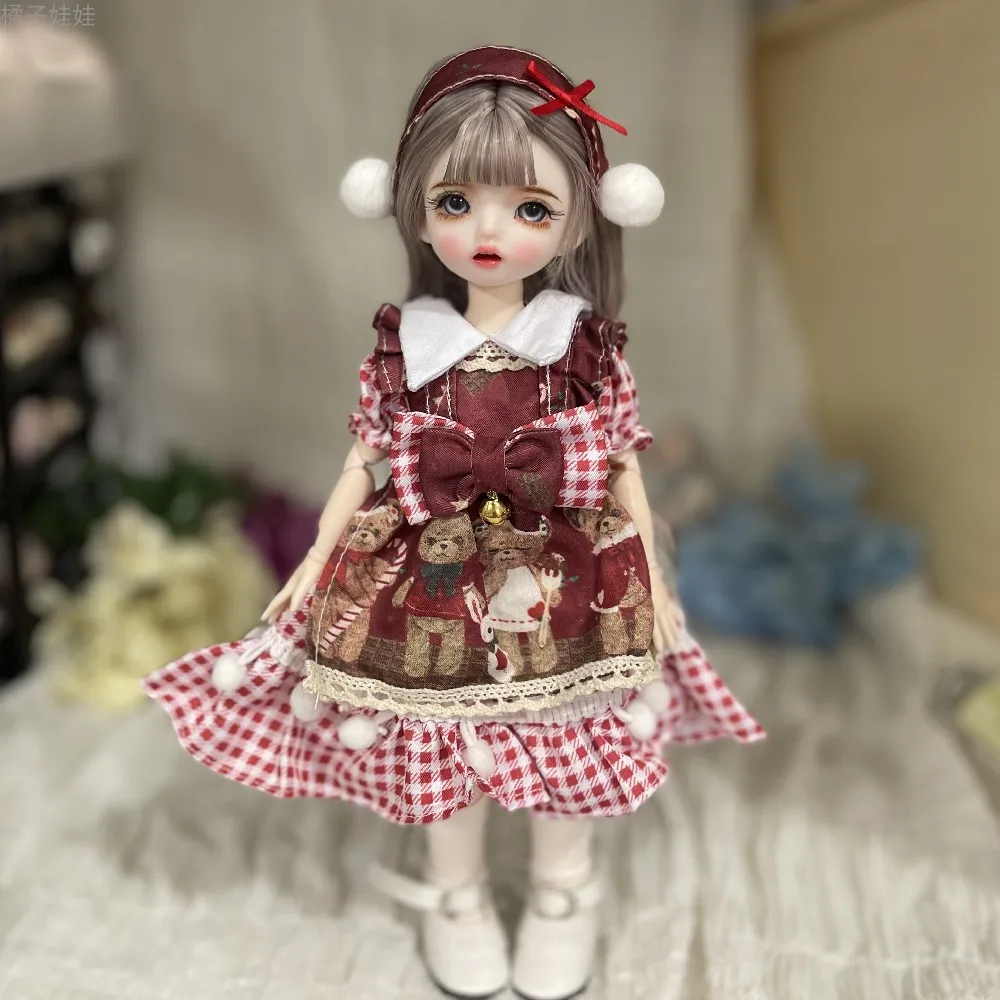 Maßstab 1/6 Super süße Modepuppe BJD/SD mit Perücke Kleidung Komplettset 30 cm 22 Gelenke Körperfiguren Modell Spielzeug Geburtstagsgeschenk für Mädchen