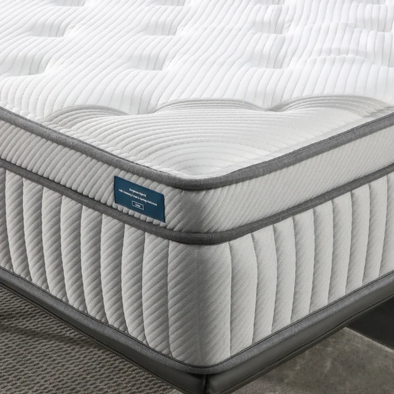 Factory Wholesale Popular  5 Star Hotel Mattress 14 Inch  Sleeping Memory Foam Pocket Spring Hybrid Mattress