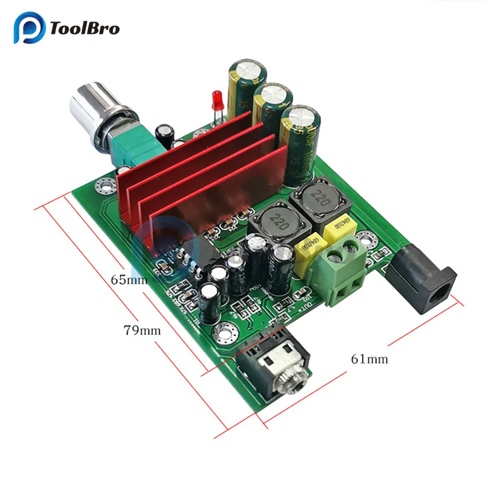 Imagem -03 - Placa de Amplificador de Potência Digital Subwoofer Tpa3116 Módulo Áudio 100w Ne5532 Placa Amplificadora Tamanho 75x60 mm Tpa3116d2
