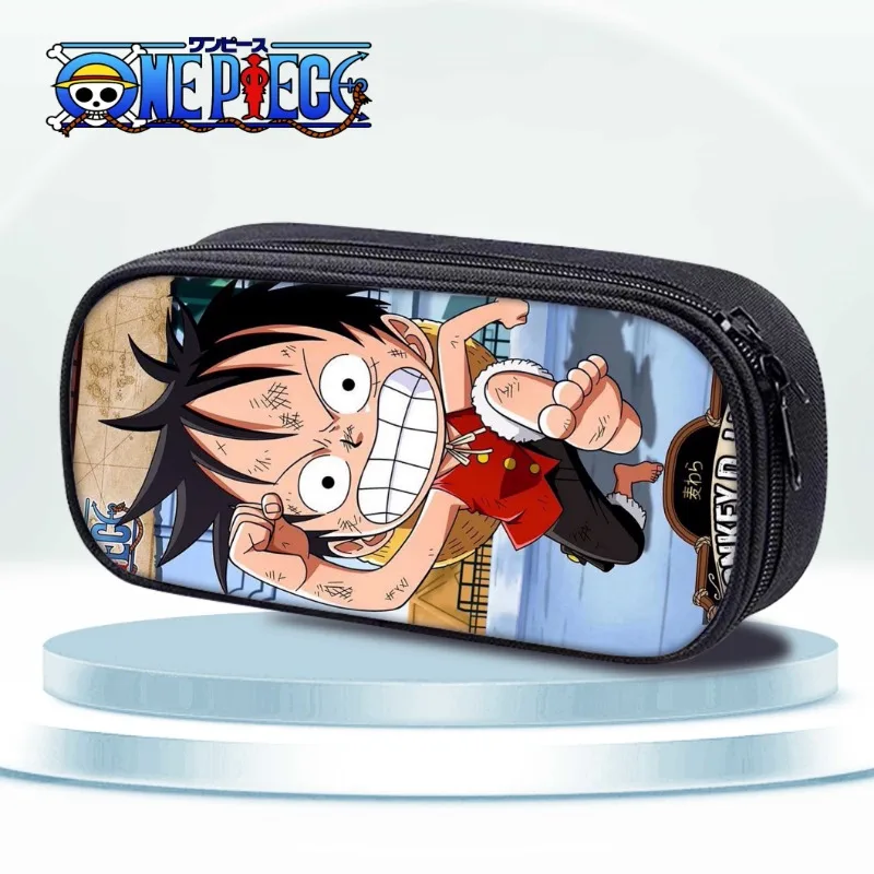 One Piece Luffy Cartoon Pencil Cases Large Capacity Pencil Bag Pouch Holder Box for Boy Girls Student Stationery School Supplies