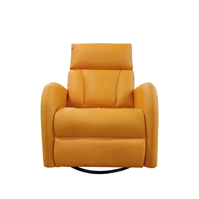 

Modern Multifunction Single Leather Recliner Couch Living Room Orange Recliner Massage Sofas with Electric