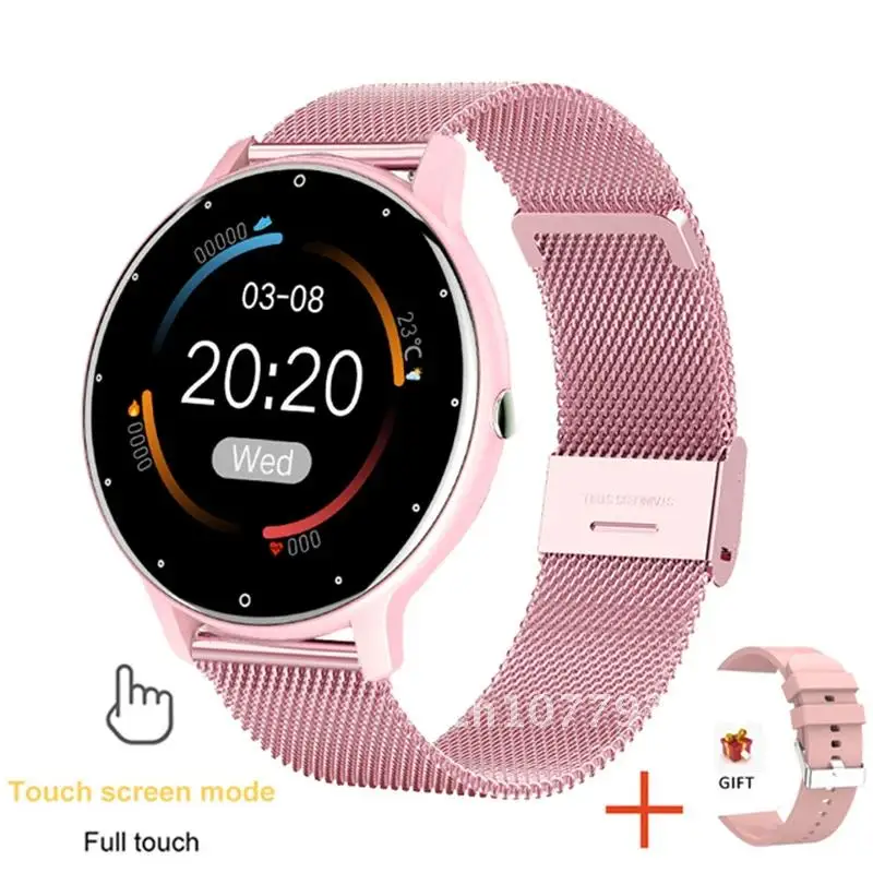 2021 Fashion Smart Watch Ladies Heart Rate Blood Pressure Multifunctional Sport Fitness Watch Men Woman Waterproof Smartwatch