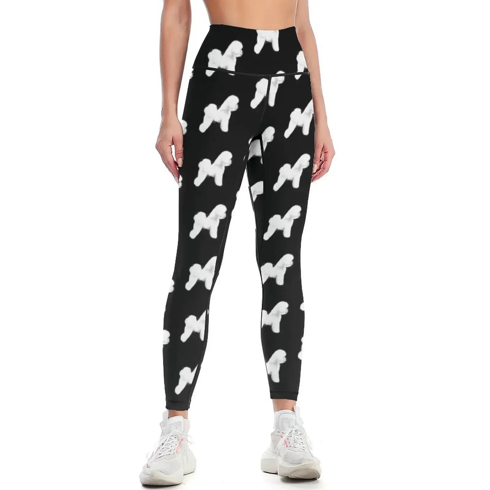 

Bichon Frise Dog Breed Show Stack Stand Leggings Sweatpants Fitness woman Sports pants for workout clothes for Womens Leggings
