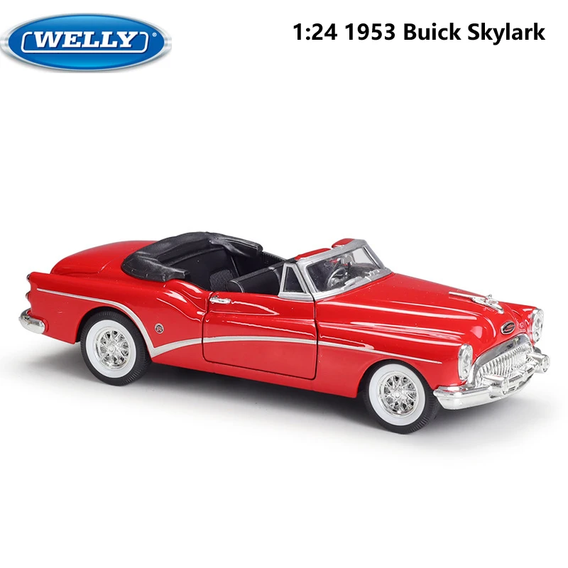 WELLY Diecast 1:24 Car 1953 Buick Skylark High Simulation Classic Model Car Alloy Metal Toy Car For Children Gift Collection